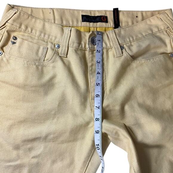 Vintage G by Guess Yellow Korbin Slim Fit Limonchelli Jeans 90s' Size US 31 Used - Picture 10 of 11